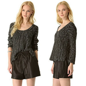 Helmut Lang Caged Boucle Pullover Cotton Sweater